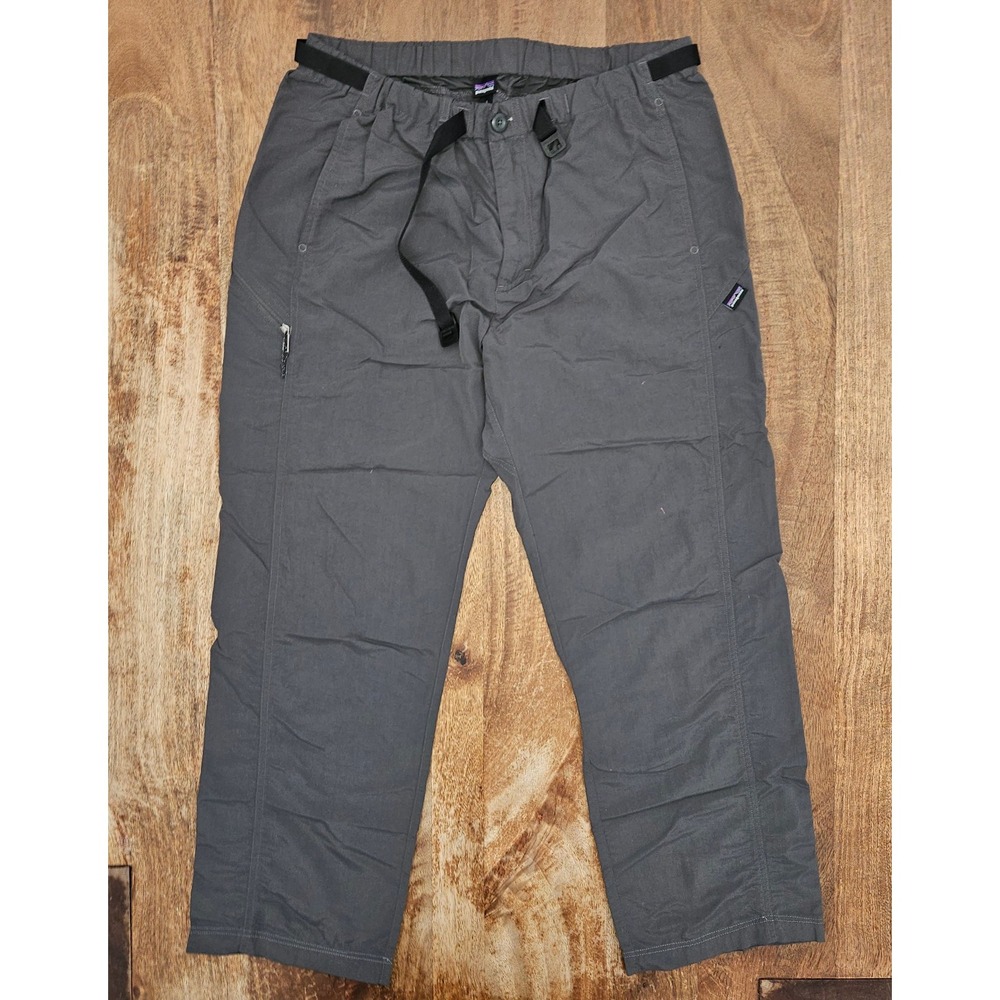 Patagonia Gi III Pants Men's L Gray Belted Elastic Utility Hiking Gorpcore